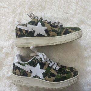 Bape Camo Sneakers with White Accents